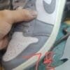 0_hdsavephotos-1-14 No. 7Jordan Air Jordan 1 stealth and white leather oxidized midsole small Dior low-top retro basketball shoes men's gray and white