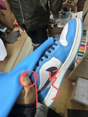 0_hdsavephotos-1-17 No. 9Air Jordan 1 Low "UNC" leather, comfortable for daily use, non-slip, shock-absorbing, wear-resistant, low-top, children's basketball shoes, North Carolina blue, youth