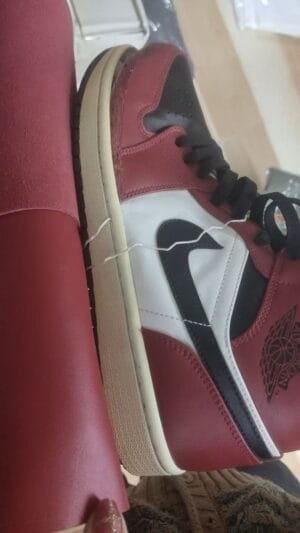 0_hdsavephotos-27 Jordan Air Jordan 1 mid gym red comfortable and lightweight mid-top retro basketball shoes unisex black and red