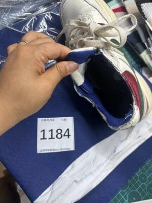 1184Nike Gamma Force low-top sneakers for women, white, green and blue